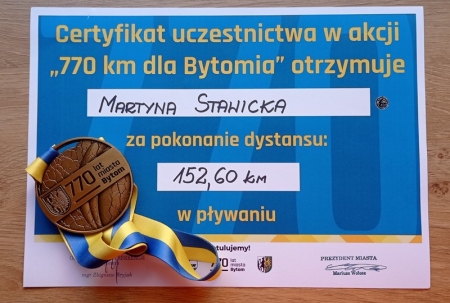 770 km dla Bytomia kontra uczennica SPMS w Bytomiu